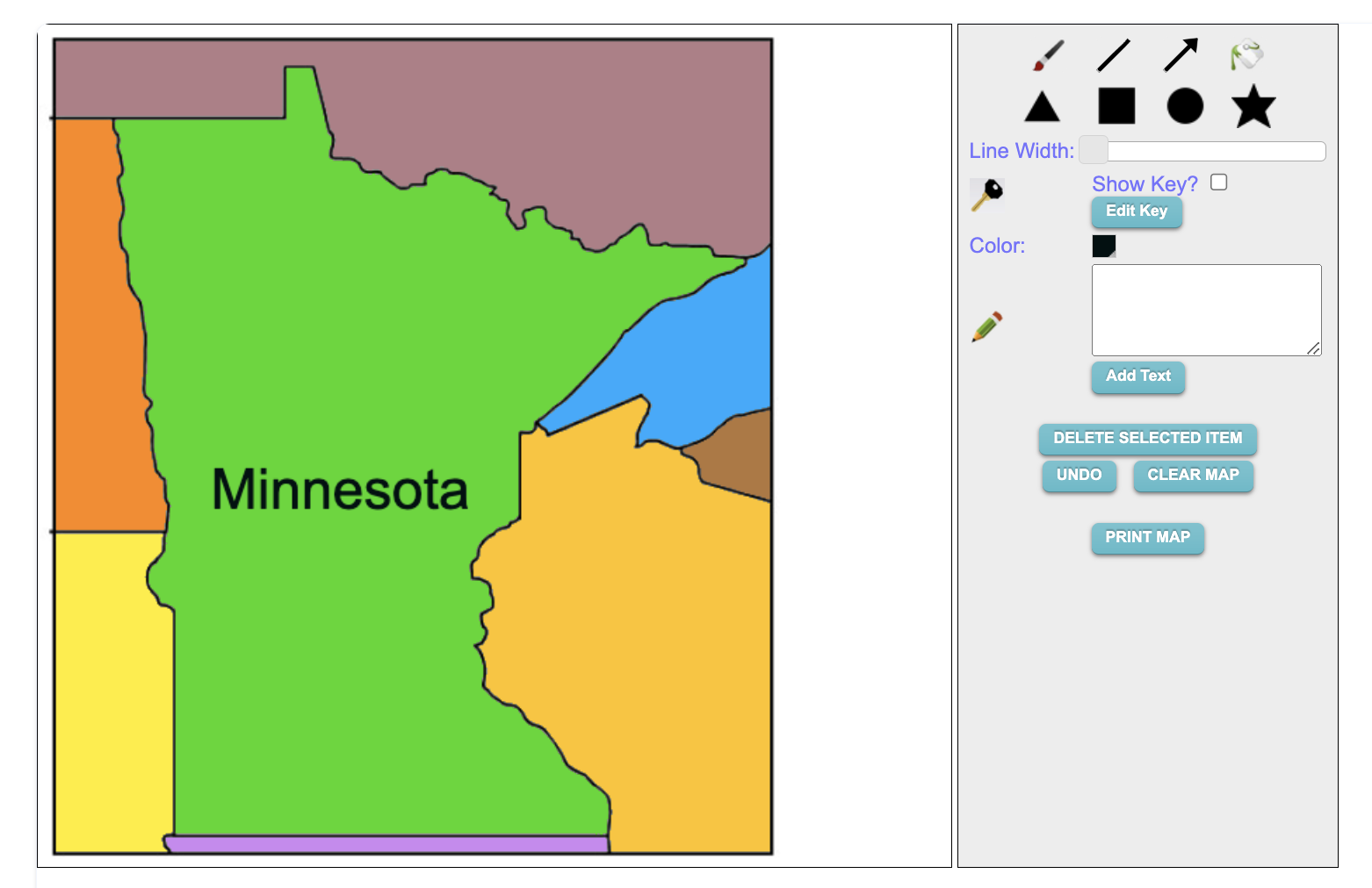 Make your Own Minnesota Map Online